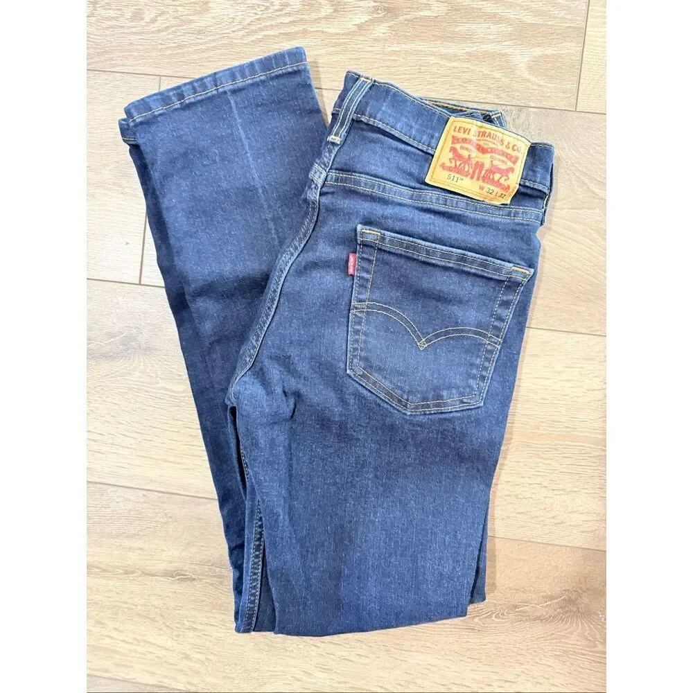 Levi's 511 Slim Fit Jeans Classic Wash Denim Casual Everyday Men's Size 32x32